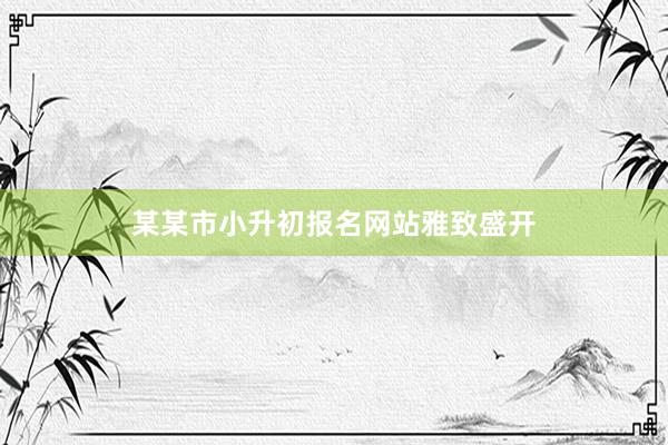 某某市小升初报名网站雅致盛开