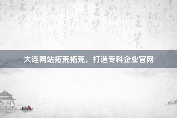 大连网站拓荒拓荒，打造专科企业官网
