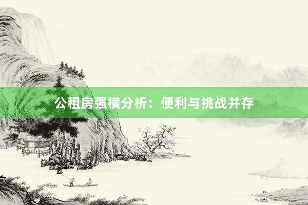 公租房强横分析：便利与挑战并存